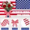 2 Rolls 20 Yard Red White and Blue Ribbon (1.5 Inch,Red, White, Blue)